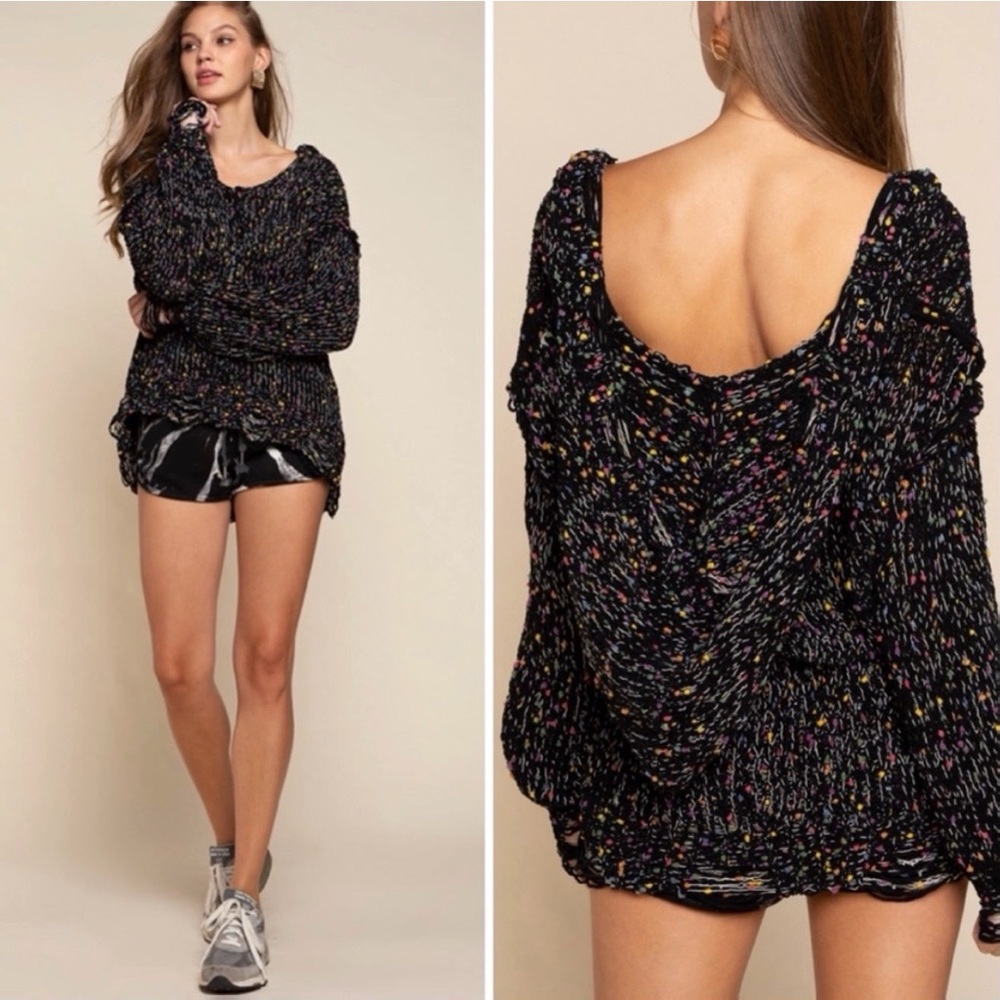 POL - Sprinkles & Funfetti Bohemian Knit Sweater